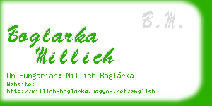 boglarka millich business card